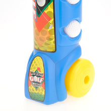 Load image into Gallery viewer, Deluxe Kid's Happy Golfer Toy Golf Set With 3 Golf Balls, 3 Types Of Clubs, & 2 Practice Holes