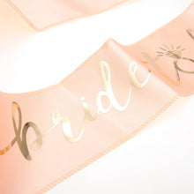 Load image into Gallery viewer, Pink And Gold Bachelorette Party Bride To Be Sash  (available for purchase in increments of 1)