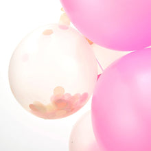 Load image into Gallery viewer, Party Pink And White Confetti Balloon (available for purchase in increments of 1)