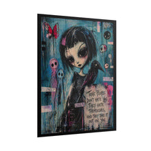 Load image into Gallery viewer, Gothic Girl Art Poster – “Toxic People Don’t Hate You” Rolled Wall Print