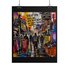 Load image into Gallery viewer, Fayetteville Street Life Rolled Poster — Vibrant Urban Graffiti Art