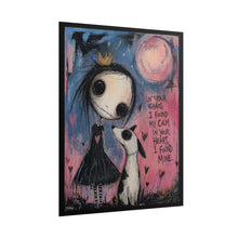 Load image into Gallery viewer, Rolled Poster — Whimsical Girl & Dog Art Print with Quote: "In Your Chaos I Found My Calm"