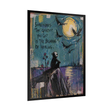 Load image into Gallery viewer, Healing Nightscape Poster — “Sometimes the Quietest You Get Is the Beginning of Healing” Rolled Art Print