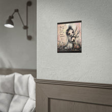 Load image into Gallery viewer, Rolled Poster — "Focus on the Good and the Good Grows" Cute Girl & Deer Nursery Art Print