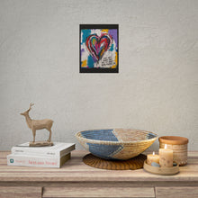 Load image into Gallery viewer, Rolled Poster — Colorful Graffiti Heart Artwork with Quote “Love Isn’t Always Easy, But It’s Worth Fighting For”