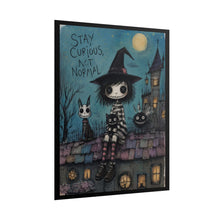 Load image into Gallery viewer, Stay Curious Not Normal Witch Poster — Cute Gothic Halloween Rolled Art Print