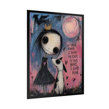 Load image into Gallery viewer, Rolled Poster — Whimsical Girl & Dog Art Print with Quote: "In Your Chaos I Found My Calm"