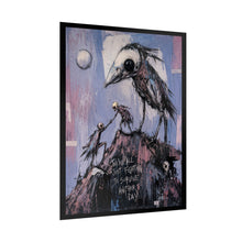Load image into Gallery viewer, Rolled Poster — Dark Bird Art Print "We're All Just Fighting to Survive Another Day"