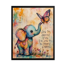 Load image into Gallery viewer, "Even the Smallest Steps Can Lead to the Biggest Changes" – Cute Motivational Canvas Poster