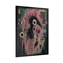 Load image into Gallery viewer, Rolled Poster — Gothic Crow Art Print with Quote: “I Will Not Accept Disrespect, Disloyalty, or Energy That Drains My Soul”
