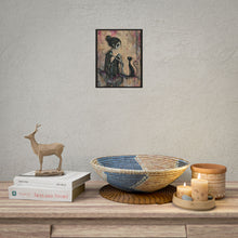 Load image into Gallery viewer, Gothic Girl & Cat Art Poster — Moody Dark Fairy Illustration (Rolled Poster)