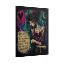 Load image into Gallery viewer, Falling Apart in Silence Rolled Poster — Moody Expressionist Art Print