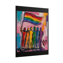 Load image into Gallery viewer, Rainbow Unity LGBTQ+ Community Wall Art | Diverse Pride Parade Print