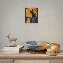 Load image into Gallery viewer, You Don’t Have to Be Brave to Begin, Just Real – Inspirational Black Cat Wall Art
