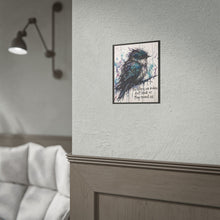 Load image into Gallery viewer, Rolled Poster - Watercolor Blue Bird with Quote “The Storms We Endure Don’t Break Us They Reveal Us” — Motivational Wall Art