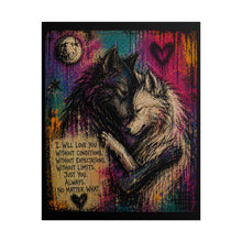 Load image into Gallery viewer, Fierce Hearts & Gentle Love Rolled Poster — Dark Romantic Expressionism