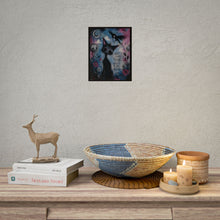 Load image into Gallery viewer, Not Every Star Wants to Be Found Rolled Poster — Gothic Whimsical Cat Fantasy Wall Art