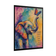 Load image into Gallery viewer, Colorful Elephant & Butterfly Inspirational Wall Art Poster | Vibrant Abstract Animal Print