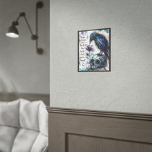 Load image into Gallery viewer, Rolled Poster — Raven & Skull Watercolor Art Print with ‘Some storms don’t break you…’ Quote