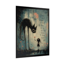 Load image into Gallery viewer, Rolled Poster — Whimsical Dark Art Print with Inspirational Quote