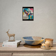 Load image into Gallery viewer, Motivational Bird Art Poster – "We Don’t Give Up" Rolled Wall Print