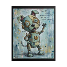 Load image into Gallery viewer, Rolled Poster — Cute Steampunk Robot Dog Print ("Even If Wired Differently")