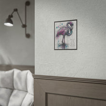 Load image into Gallery viewer, Flamingo Art Poster — "Weird Isn’t a Flaw" Inspirational Rolled Print