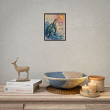 Load image into Gallery viewer, Sea Turtle Inspirational Poster — “The Only Way Out Is Through” Rolled Art Print