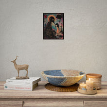 Load image into Gallery viewer, Rolled Poster — Gothic Crow and Girl Art Print with Quote “The Scars You Can't See Are The Ones That Raised You”