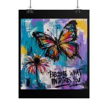 Load image into Gallery viewer, Become What Inspires You – Motivational Butterfly Painting