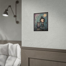 Load image into Gallery viewer, Rolled Poster – "Trust the Magic Within You" Cute Girl & Owl Art Print