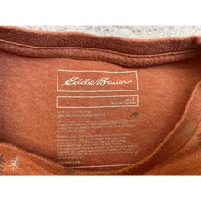 Load image into Gallery viewer, Eddie Bauer Shirt Mens Rust Orange Pine Tree AOP All Over Print Short Sleeve