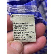 Load image into Gallery viewer, Donald Ross Shirt Mens Medium Blue Gingham Checked Plaid Button Down Thistle