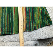 Load image into Gallery viewer, Futuro Womens XL Green Striped Boho Bell Sleeve Mini Dress Tunic Retro 70s Style