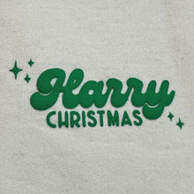 Load image into Gallery viewer, Harry Styles Sweatshirt Womens Large Spell Out Christmas AOP Streetwear Pullover