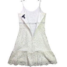 Load image into Gallery viewer, AQUA Dress Womens Small White Floral Lace Ruffle Mini Crochet Beachy Bridal