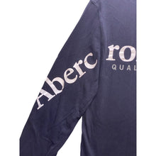 Load image into Gallery viewer, Abercrombie & Fitch Shirt Mens Extra Small Black Oversized Spell Out Sleeve Hits
