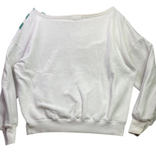 Load image into Gallery viewer, Vinyl Icons Sweatshirt Womens Small Santa Monica Beach AOP Off Shoulder Oversize