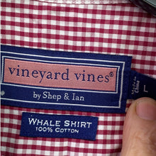 Load image into Gallery viewer, Vineyard Vines Shirt Mens Large Red Gingham Button Down Preppy Academia Career