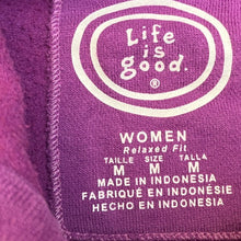 Load image into Gallery viewer, Life is Good Hoodie Womens Medium Full Zip AOP Athleisure Streetwear Spell Out