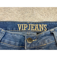 Load image into Gallery viewer, VIP Mens Medium Wash Blue Stretch Denim Slim Tapered Jeans 35x18.5
