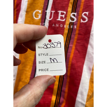 Load image into Gallery viewer, Guess Shirt Mens Medium Striped Colorblock Spell Out Preppy Academia Streetwear