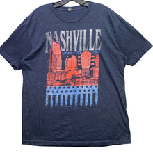Load image into Gallery viewer, Nashville Shirt Men Extra Large Spell Out AOP Country Grunge Everyday Streetwear