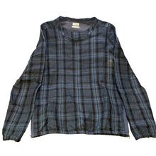 Load image into Gallery viewer, Paul Smith Shirt Mens Medium Blue Plaid Side Zip Italy Academia Preppy