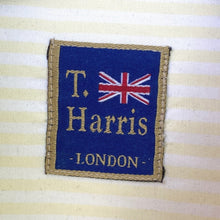 Load image into Gallery viewer, T Harris London Shirt Mens Large Yellow Striped Preppy Academia Office Career