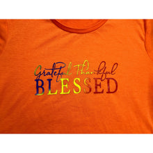 Load image into Gallery viewer, BLESSED Shirt Womens Short Sleeve T-Shirt Orange Cotton Blend Basic Tee S
