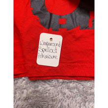 Load image into Gallery viewer, Adidas Shirt Mens Medium Wrap Around Spell Out Athleisure Red Geometric