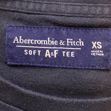 Load image into Gallery viewer, Abercrombie & Fitch Shirt Mens Extra Small Black Oversized Spell Out Sleeve Hits