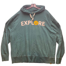 Load image into Gallery viewer, Life is Good Hoodie Mens Extra Large Explore Pullover Spellout Green Sweatshirt