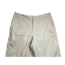 Load image into Gallery viewer, Gap Womens Beige Pinstripe Wide Leg Cuffed Trousers GapStretch Size 8 Regular